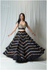 Black ZigZag Zariya Skirt Set