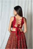 Ajrakh Grace Skirt & Top - Maroon