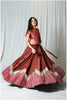 Ajrakh Grace Skirt & Top - Maroon