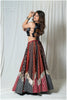 Ajrakh Grace Skirt & Top - Red & Black