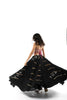 Black Alternate Kallis Resham Sequins 10+ Mtrs Flare  Skirt