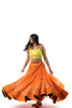 Orange Horizontal Tui Skirt 15 Meters Flare