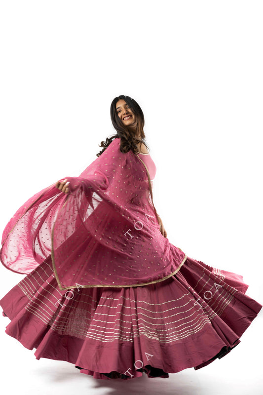 Red Horizontal Tui Skirt 15 Meters Flare