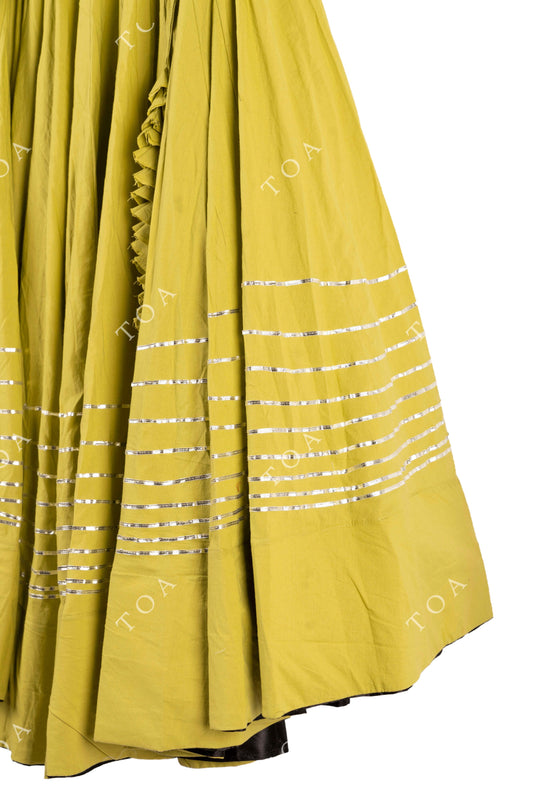 Green Horizontal Tui Skirt 15 Meters Flare