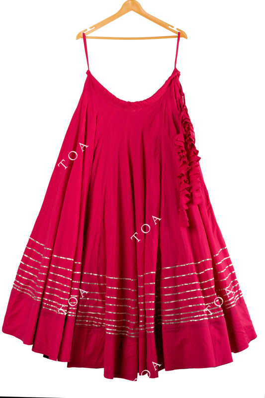 Hot Pink Horizontal Tui Skirt 15 Meters Flare