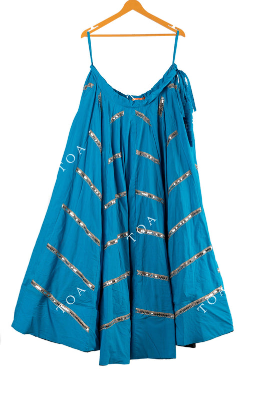 Ultra Blue Alternate Kallis Mirror 10+ Mtrs Flare Skirt