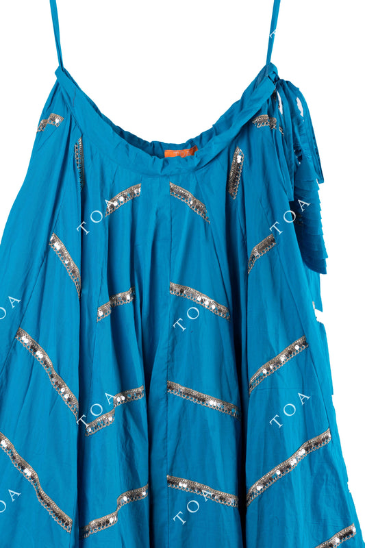 Ultra Blue Alternate Kallis Mirror 10+ Mtrs Flare Skirt