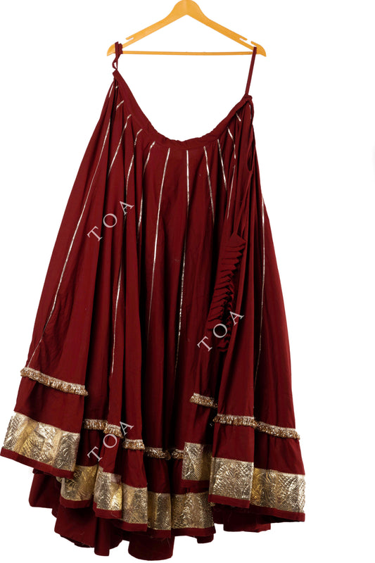 Maroon Lampi Skirt 14+ Flare