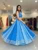 💫Sequins Sitara Mirror Lampi Skirt Only💫 - Shades Of Blue