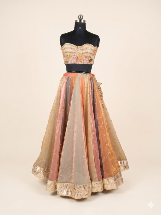 Pastel Multi Kalli Corset Outifit