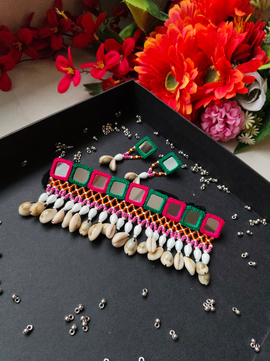 Choker Mirror Necklace Multi - JVD