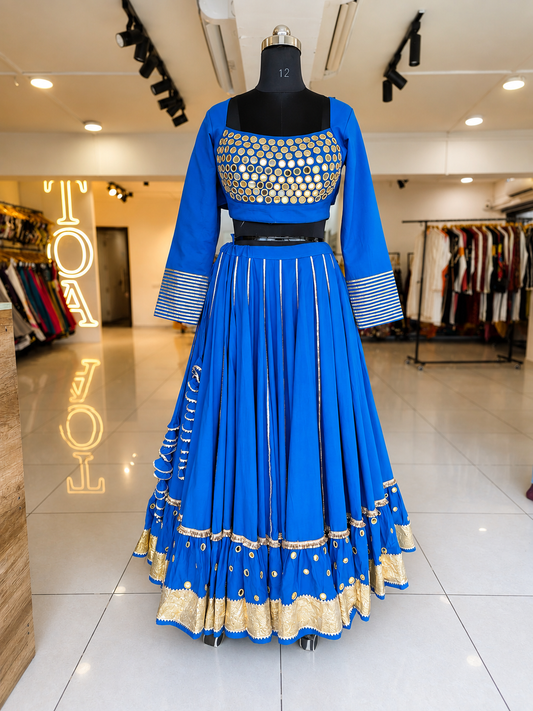 Royal Sunehri Outfit 2.O - Royal Blue