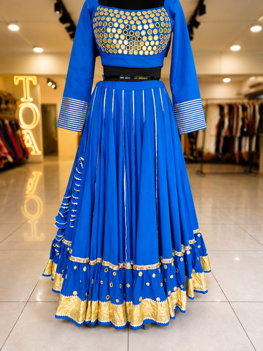 Royal Sunehri Skirt 2.O -Royal Blue