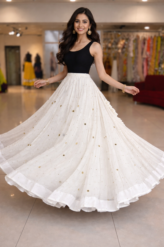 Sequence Sitara Off White Radiant Skirt