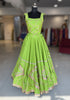 Parrot Green Silk Shine Outfit