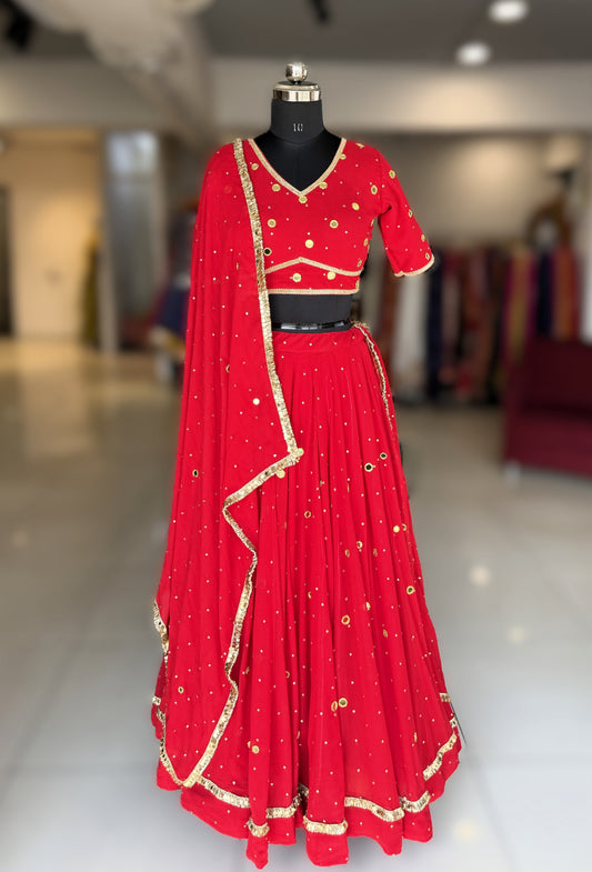 Sequins Sitara Radiant Outfit - Red