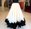 Scallope Skirt Only - Off-White & Black