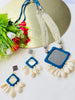 Turquoise Mirror & Shells Necklace - JJ
