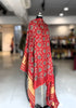 Premium Red Modal Gaji Ajrakh Dupatta
