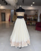 Off-White Georgette Lampi Skirt Only