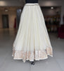Off-White Georgette Lampi Skirt Only