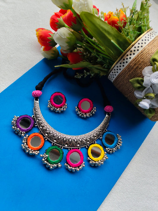 Rainbow Multi - coloured Necklace - DVR