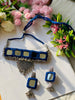 Blue Oxidized Mirror Necklace - JJ