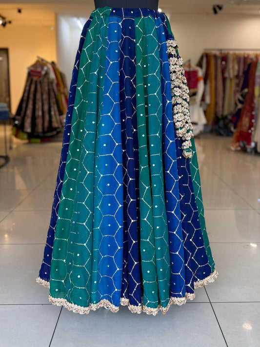 Rangeen Skirt - Peacock Hues
