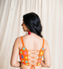 Shades Of Mirror - Random Multi Mirror Work Outfit - Orange