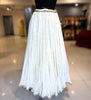 Georgette Sequins Sitara (with Border) Skirt Only - Off white