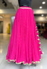 Georgette Sequins Sitara (with border) Skirt Only - Pink