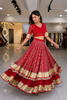 Shades Of Ajrakh Collection - The Red Leela Skirt only