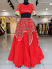 Shades Of Ajrakh Collection - The Mashru Waves skirt only