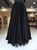 Flary georgette Skirt - Black