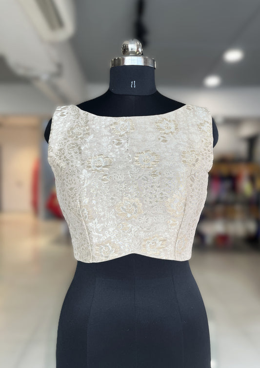 Off White Banarasi Top 2.0