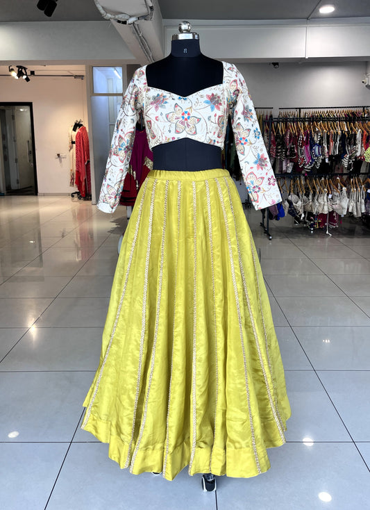 Lime Green To Off White Outfit 3.0