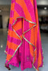 Orange Raani Dual-Color Georgette Dupatta