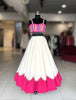 Scallope Skirt Only - Off White & Pink
