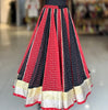 Red & Black Bandhani Georgette Skirt Only
