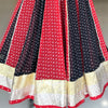 Red & Black Bandhani Georgette Skirt Only