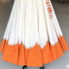 Scallope Skirt Only - Off-White & Orange
