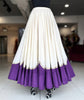 Scallope Skirt Only - Off-White & Purple