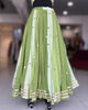 💫Sequins Sitara Mirror Lampi Skirt Only💫 - Shades Of Green