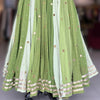 💫Sequins Sitara Mirror Lampi Skirt Only💫 - Shades Of Green