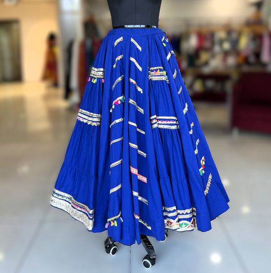 Taam Jham Royal Blue Skirt Only