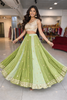 💫Sequins Sitara Mirror Lampi Skirt Only💫 - Shades Of Green