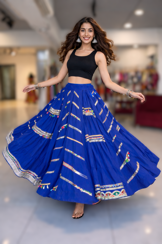 Taam Jham Royal Blue Skirt Only