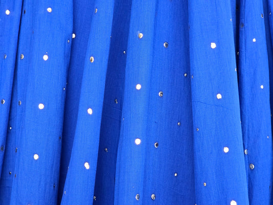 Shades Of Solid - Signature Metallic Dots Skirt -  Neela (Blue)