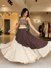Shades Of Solid - Wave Skirt - Brown to Beige