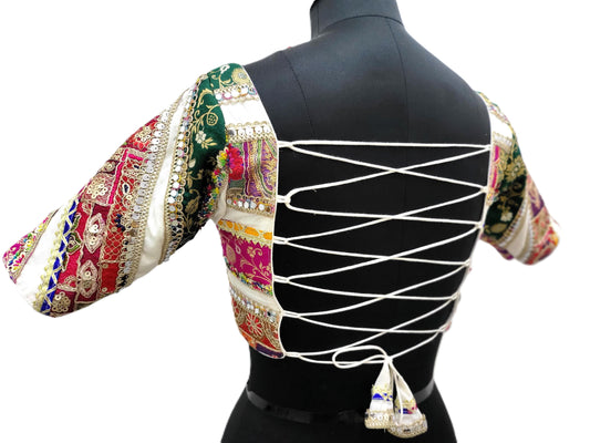 Mosaic Multi Top - Cream White